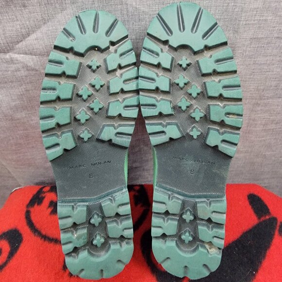 Men's Marc Nolan Adler Green Ombré Patent Leather Penny Loafers Size 8 - Picture 5 of 9